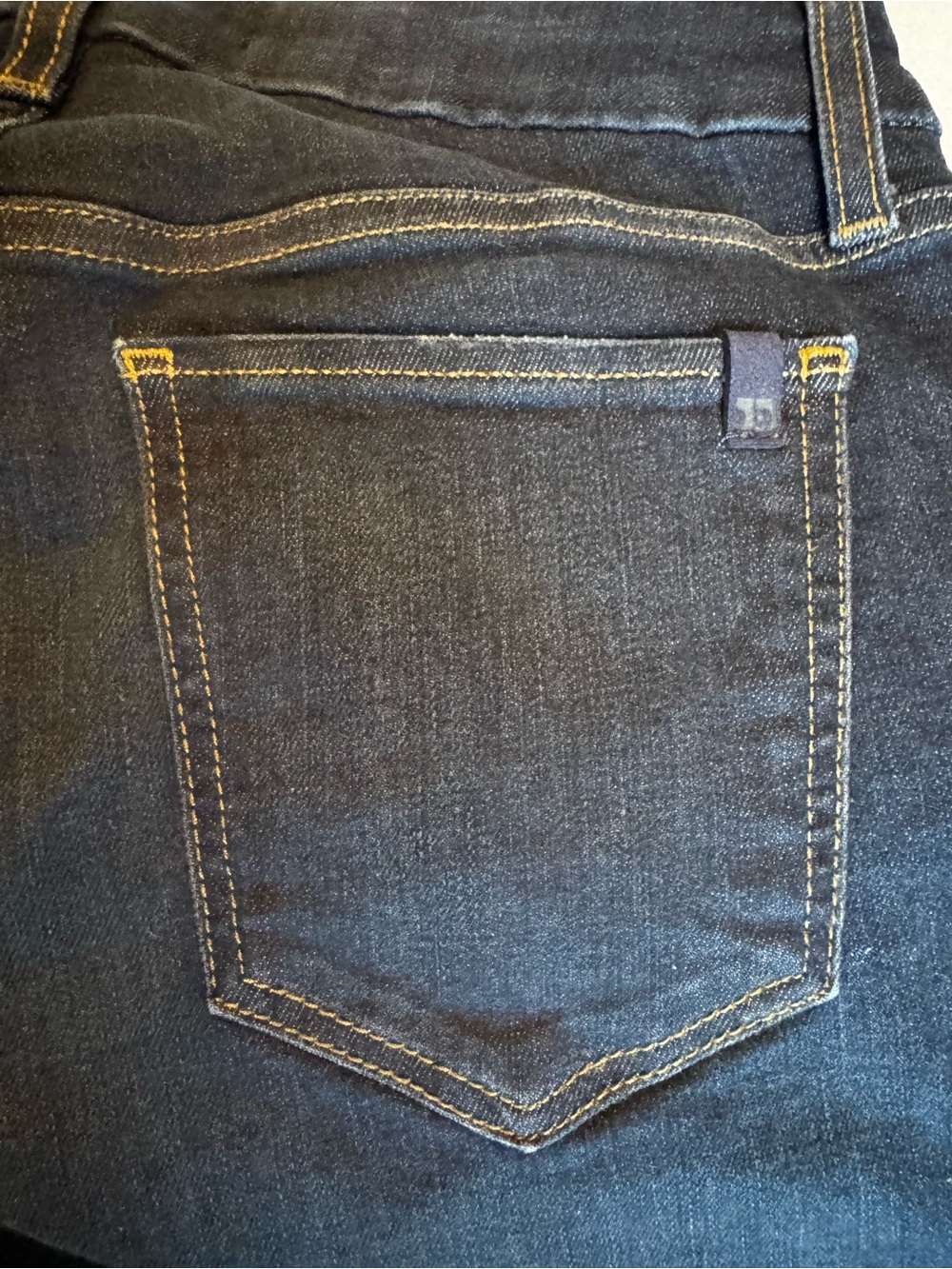 Joe's Jeans Dark Blue Skinny Jeans with Yellow Stitching